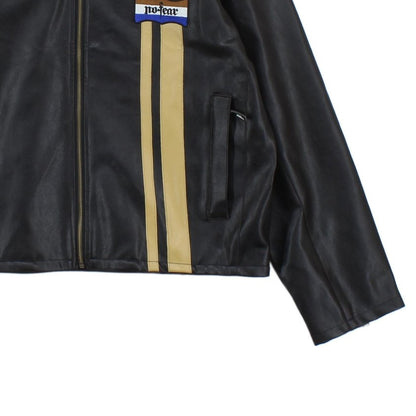 Mens Biker Jacket Full Zip