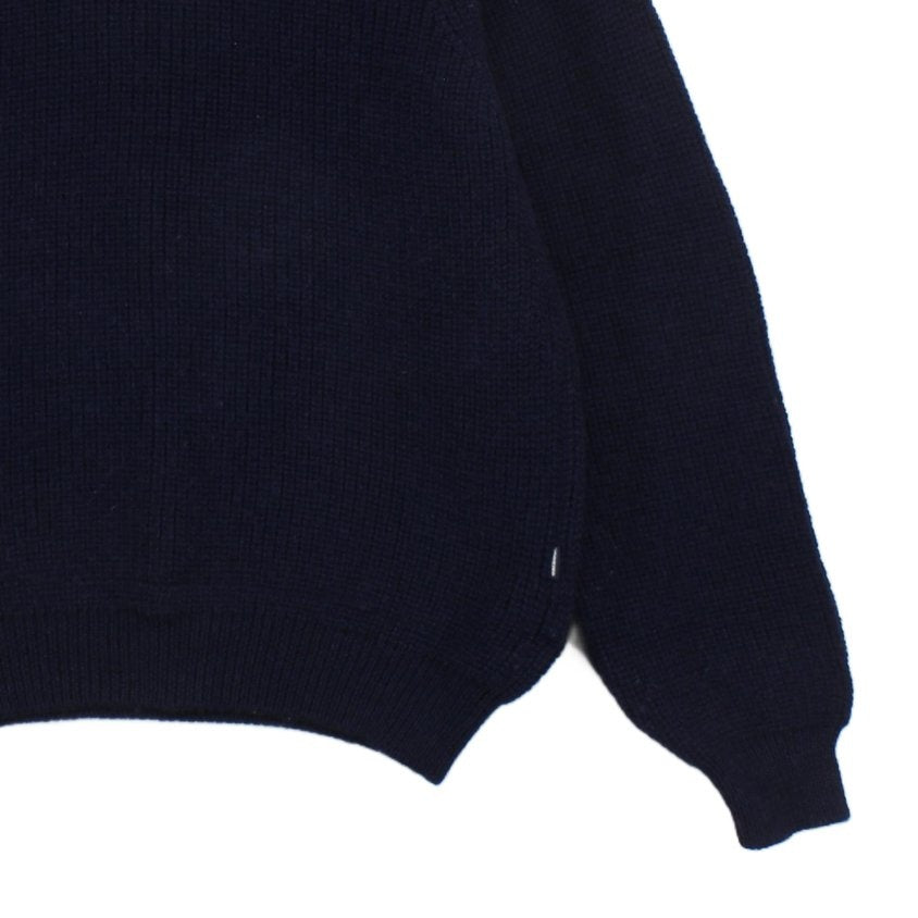 Mens Fisherman Jumper Chunky Knit 1/4 Zip Winter Wool