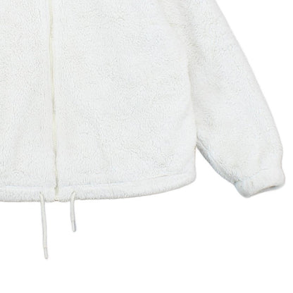 Womens Sherpa Fleece Jacket Collared