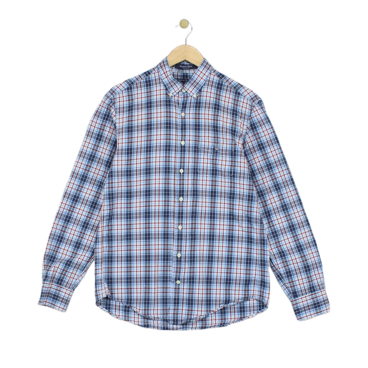 Mens Plaid Shirt Made In Portugal Long Sleeve Check