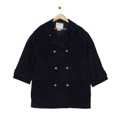Womens Pea Coat Double Breasted Wool Cashmere
