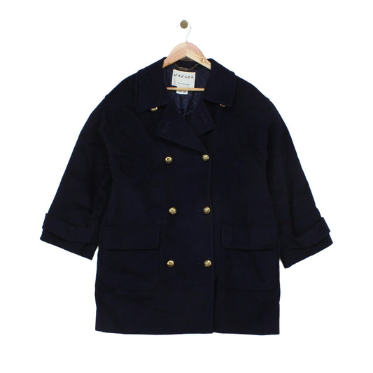 Womens Pea Coat Double Breasted Wool Cashmere