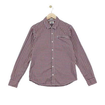 Mens Plaid Shirt Long Sleeve Check