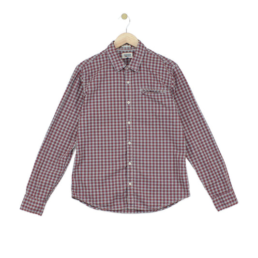 Mens Plaid Shirt Long Sleeve Check
