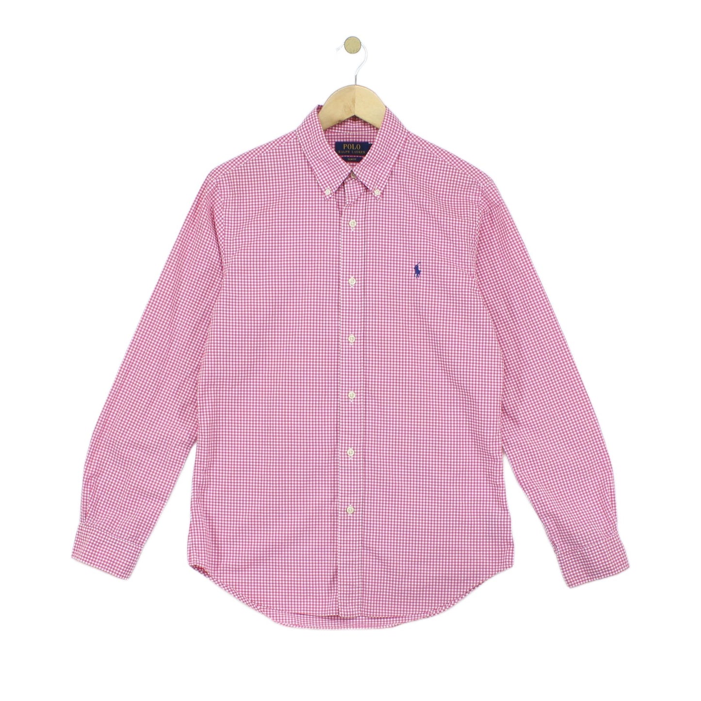 Mens Check Shirt Long Sleeve Slim Fit