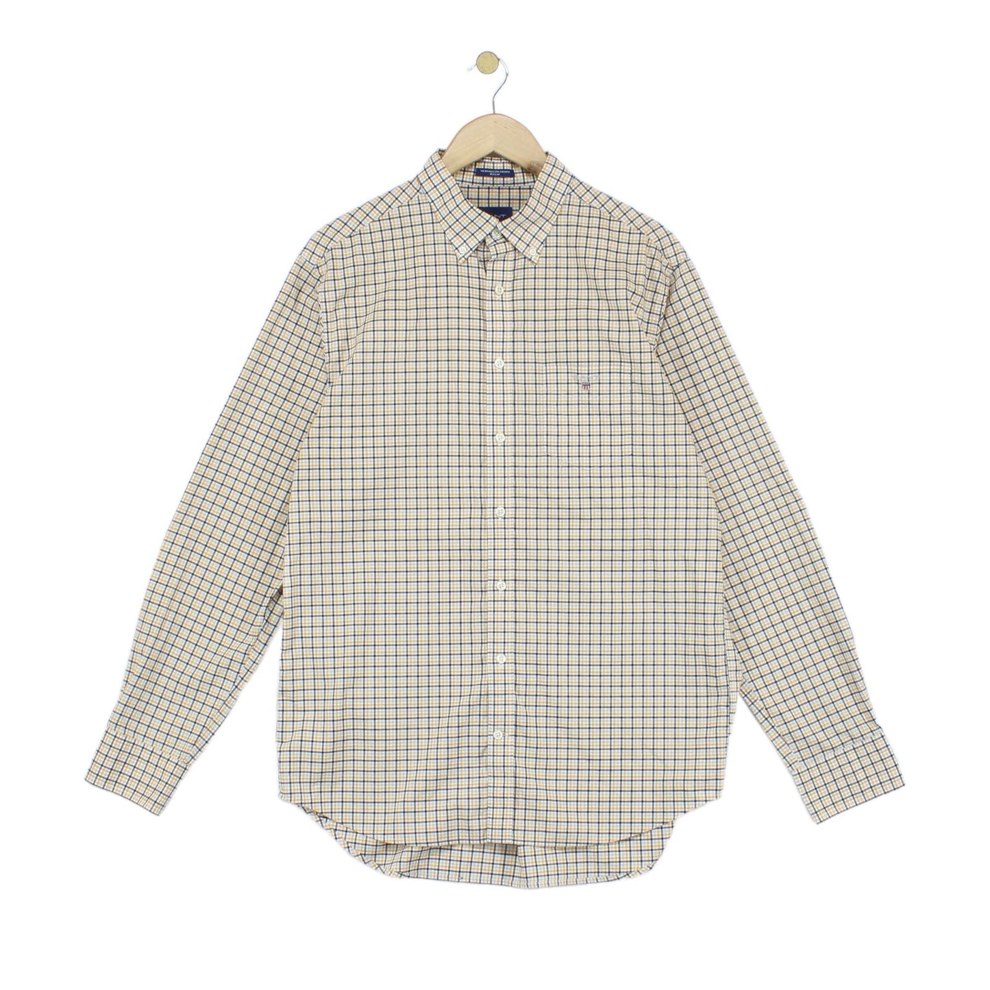 Mens Check Shirt Button Up Long Sleeve
