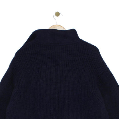 Mens Fisherman Jumper Chunky Knit 1/4 Zip Winter Wool