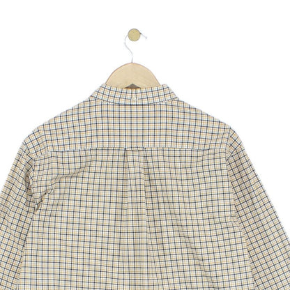 Mens Check Shirt Button Up Long Sleeve