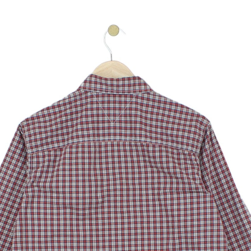 Mens Plaid Shirt Long Sleeve Check