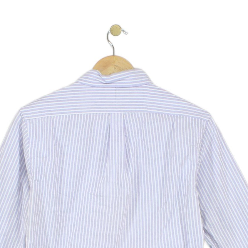 Mens Striped Shirt Button Up Slim Fit