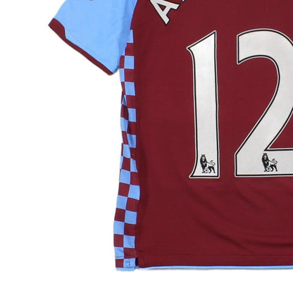 Boys Aston Villa 2010-11 Football Shirt #12 Albrighton