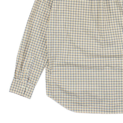 Mens Check Shirt Button Up Long Sleeve