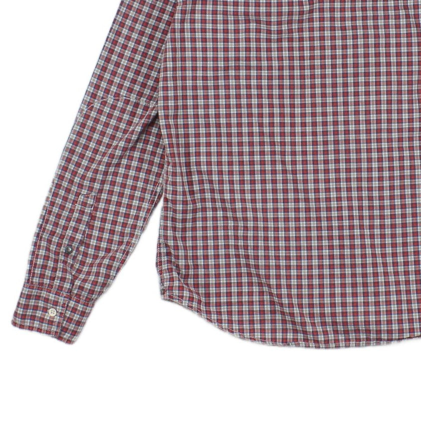 Mens Plaid Shirt Long Sleeve Check