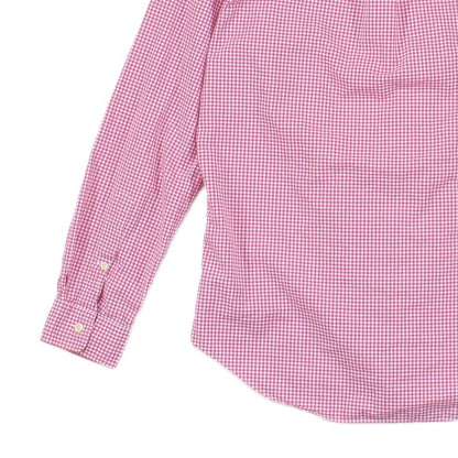 Mens Check Shirt Long Sleeve Slim Fit
