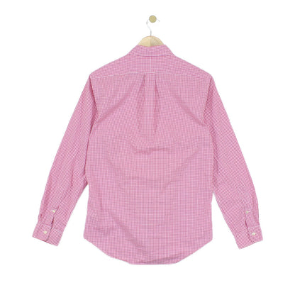 Mens Check Shirt Long Sleeve Slim Fit