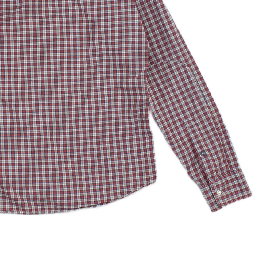 Mens Plaid Shirt Long Sleeve Check