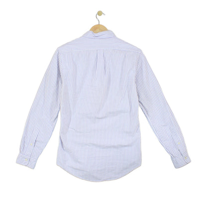 Mens Striped Shirt Button Up Slim Fit