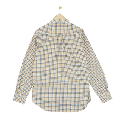 Mens Check Shirt Button Up Long Sleeve