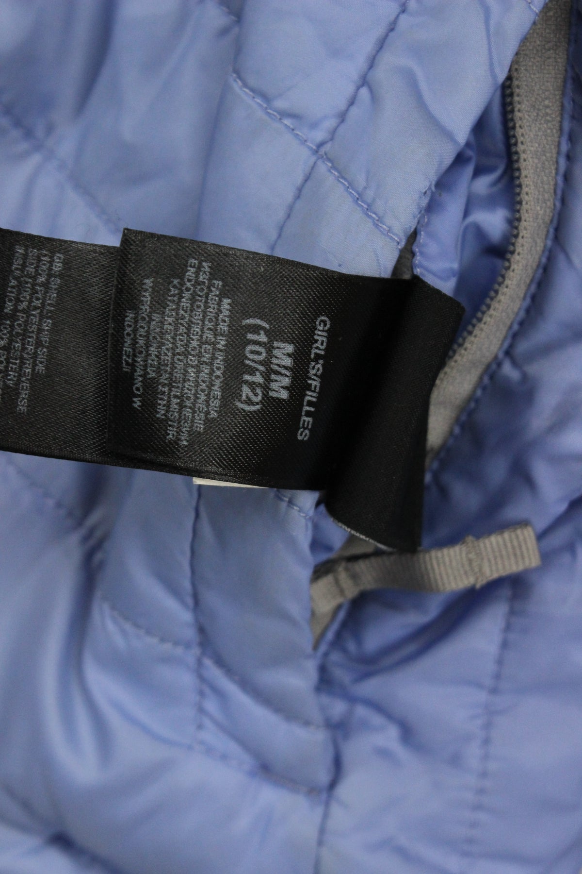 Girls Quilted Jacket Reversible Full Zip Lightweight
