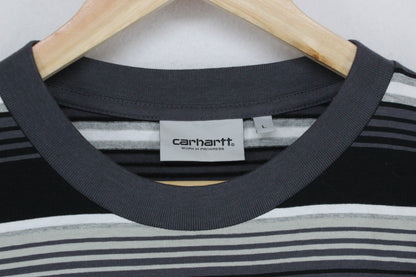 Mens Striped T-Shirt Crew Neck