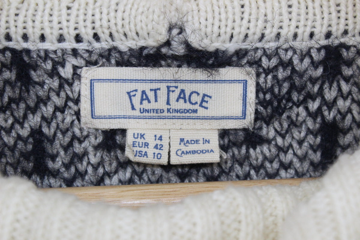 Womens Fair Isle Jumper Knit Winter Roll Neck