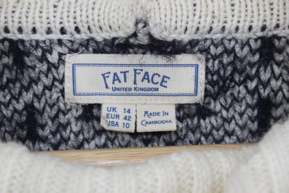 Womens Fair Isle Jumper Knit Winter Roll Neck