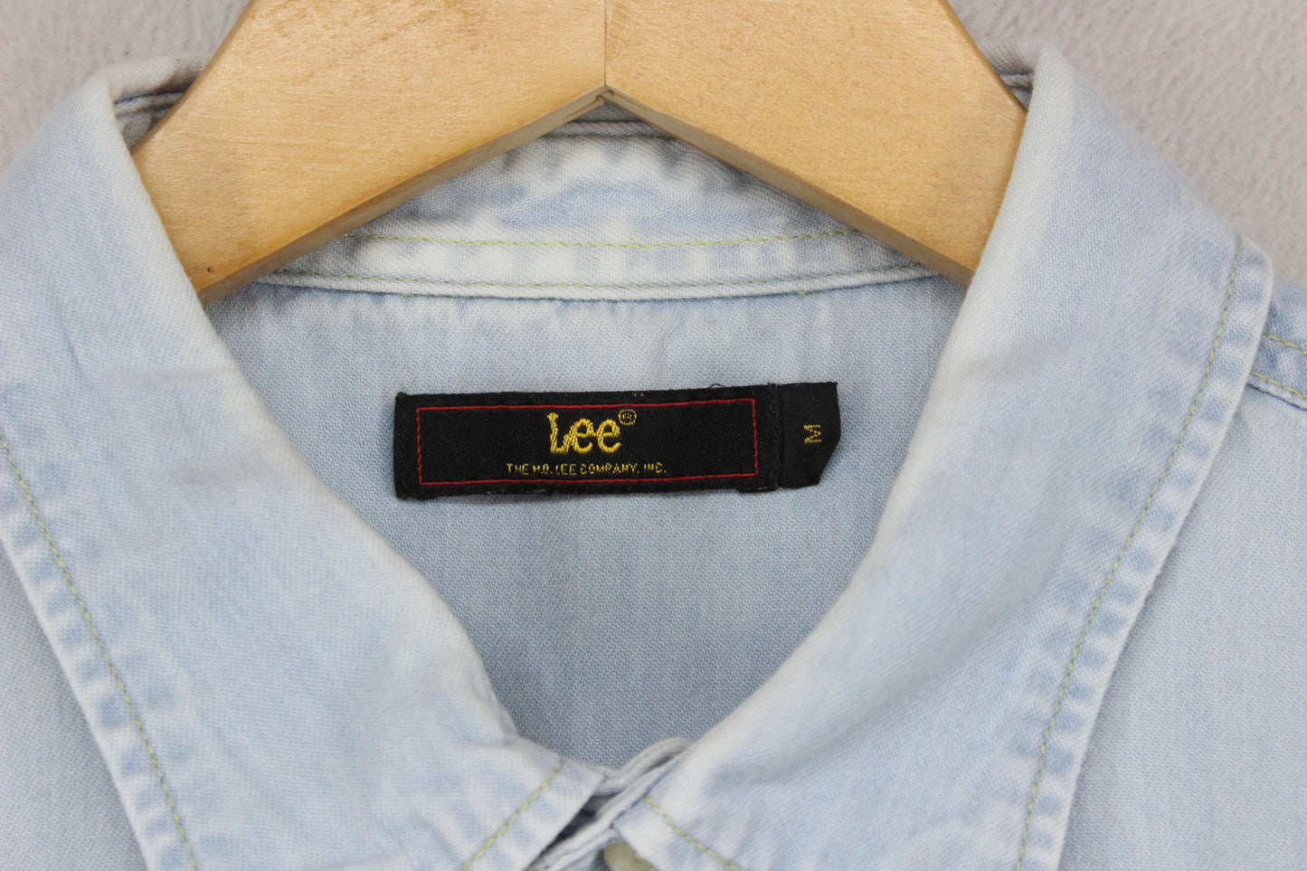 Mens Denim Shirt Button Up Long Sleeve