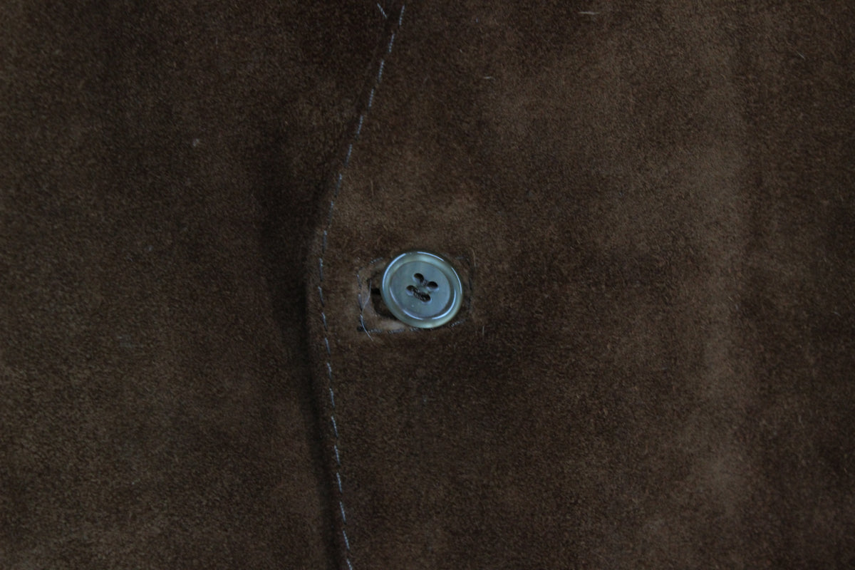 Mens Suede Waistcoat Button Sleeveless