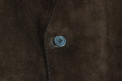 Mens Suede Waistcoat Button Sleeveless
