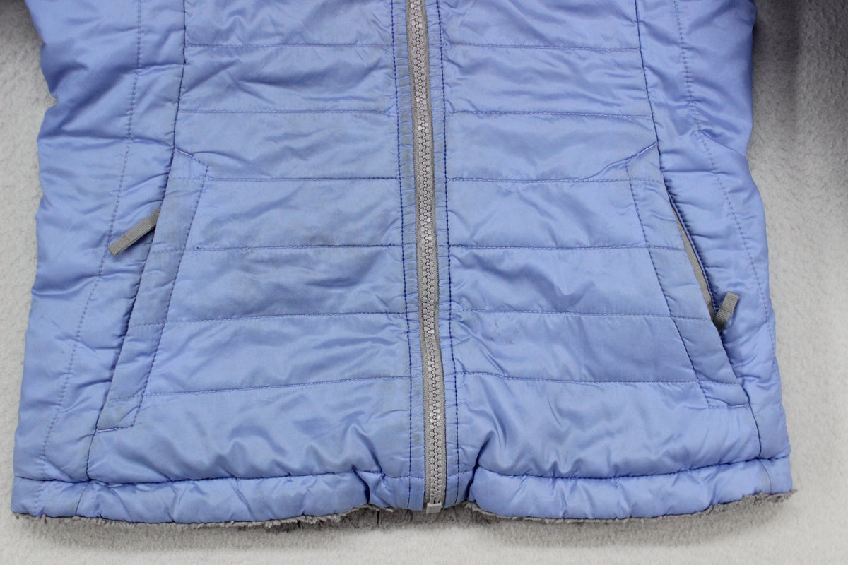 Girls Quilted Jacket Reversible Full Zip Lightweight