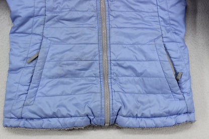 Girls Quilted Jacket Reversible Full Zip Lightweight
