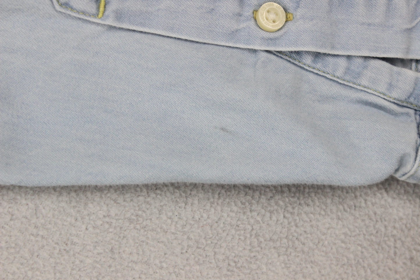 Mens Denim Shirt Button Up Long Sleeve