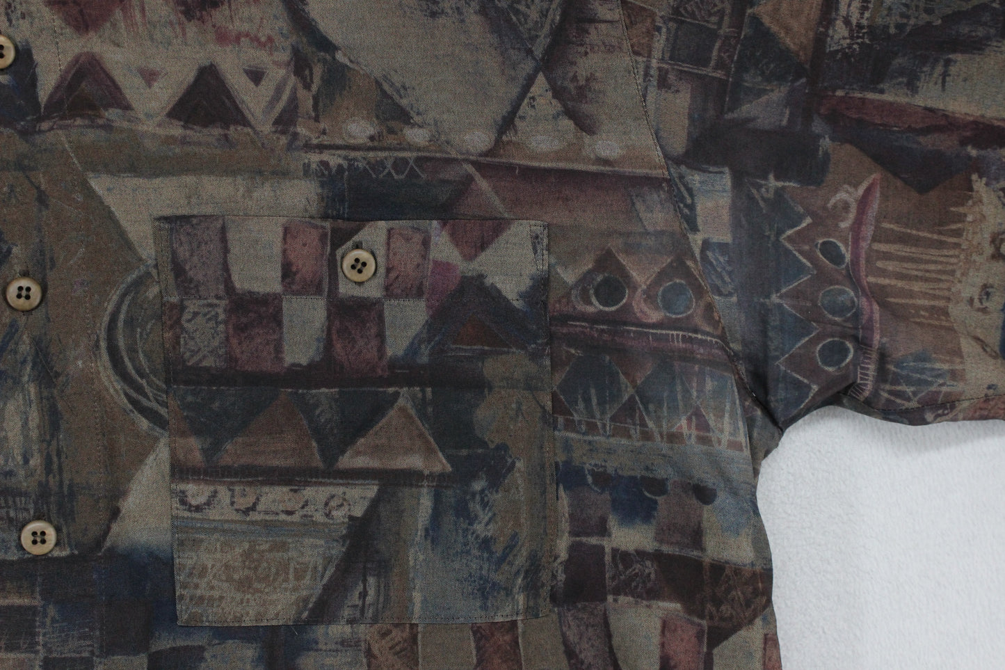 Mens Patterned Shirt Button Up