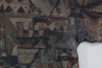 Mens Patterned Shirt Button Up