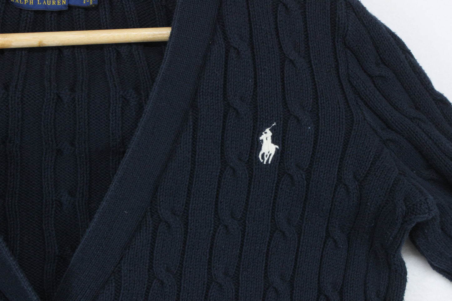 Womens Cable Knit Cardigan Classic Cotton