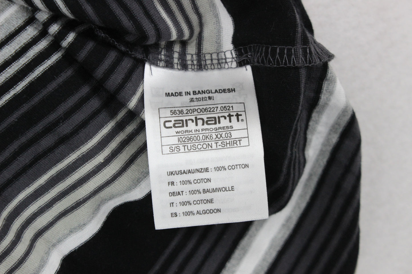 Mens Striped T-Shirt Crew Neck