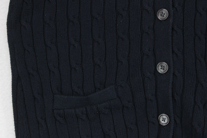 Womens Cable Knit Cardigan Classic Cotton