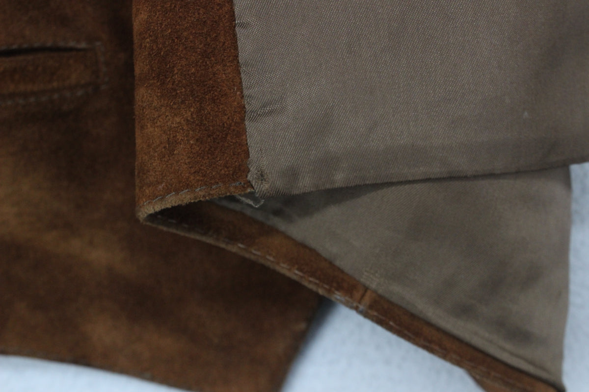 Mens Suede Waistcoat Button Sleeveless