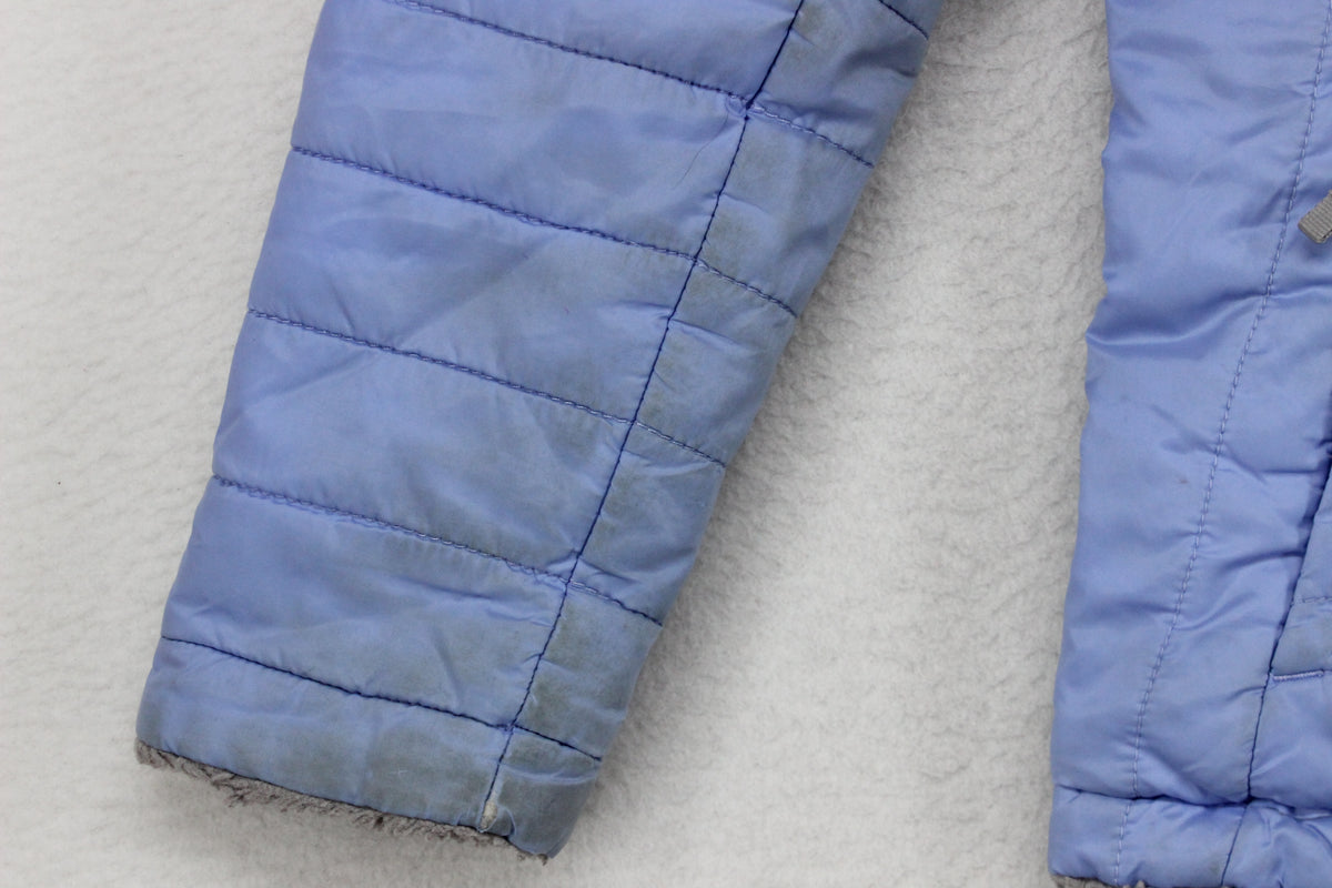 Girls Quilted Jacket Reversible Full Zip Lightweight