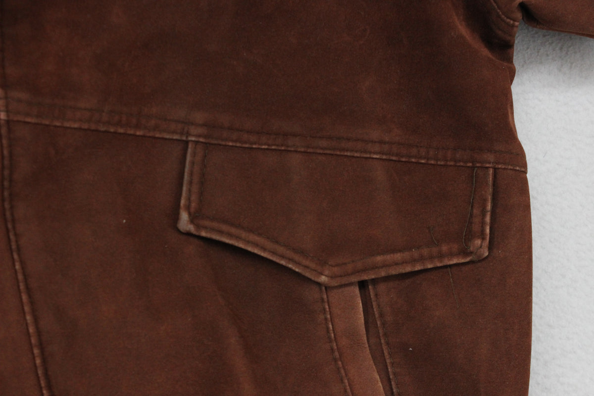 Mens Suede Jacket Made In Italy Full Zip