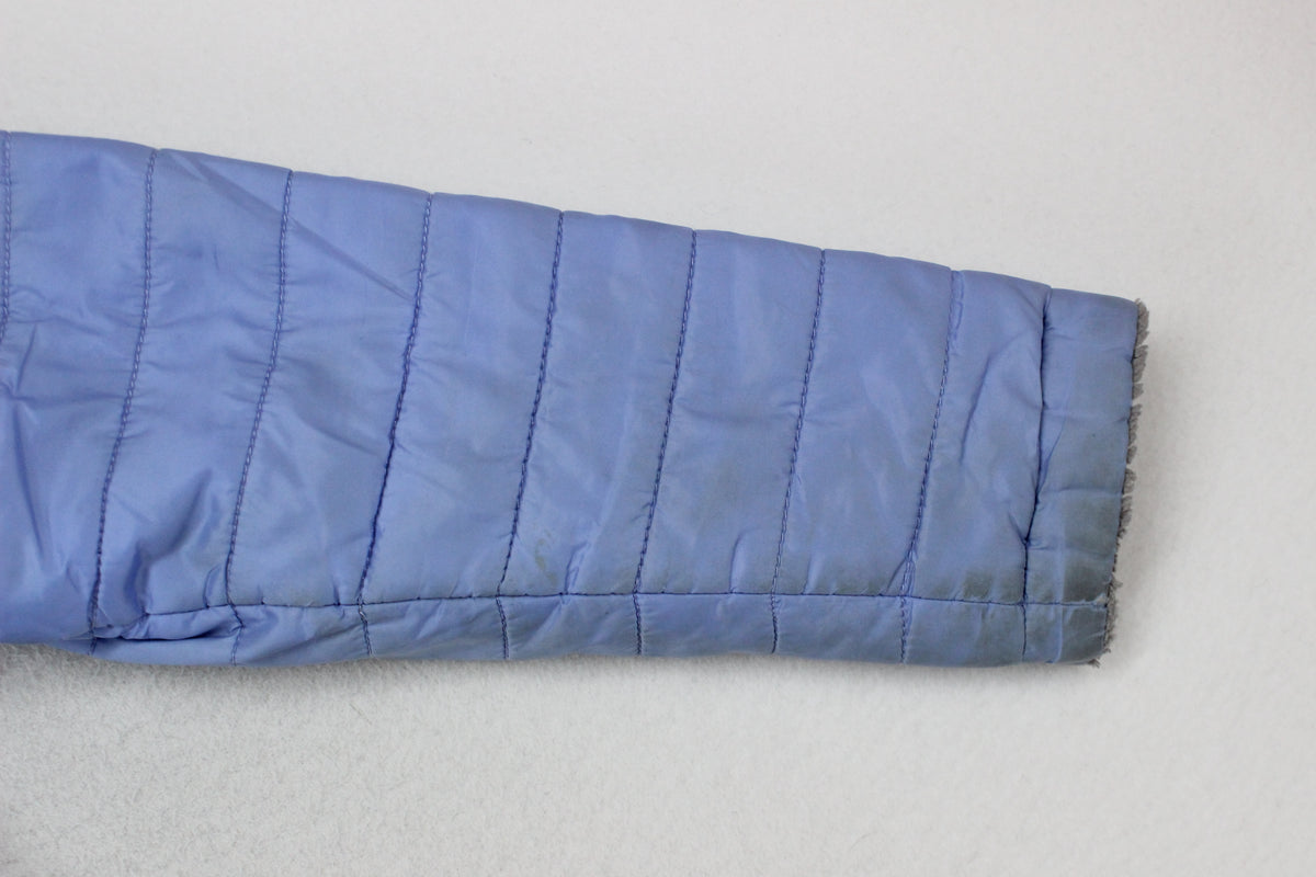 Girls Quilted Jacket Reversible Full Zip Lightweight