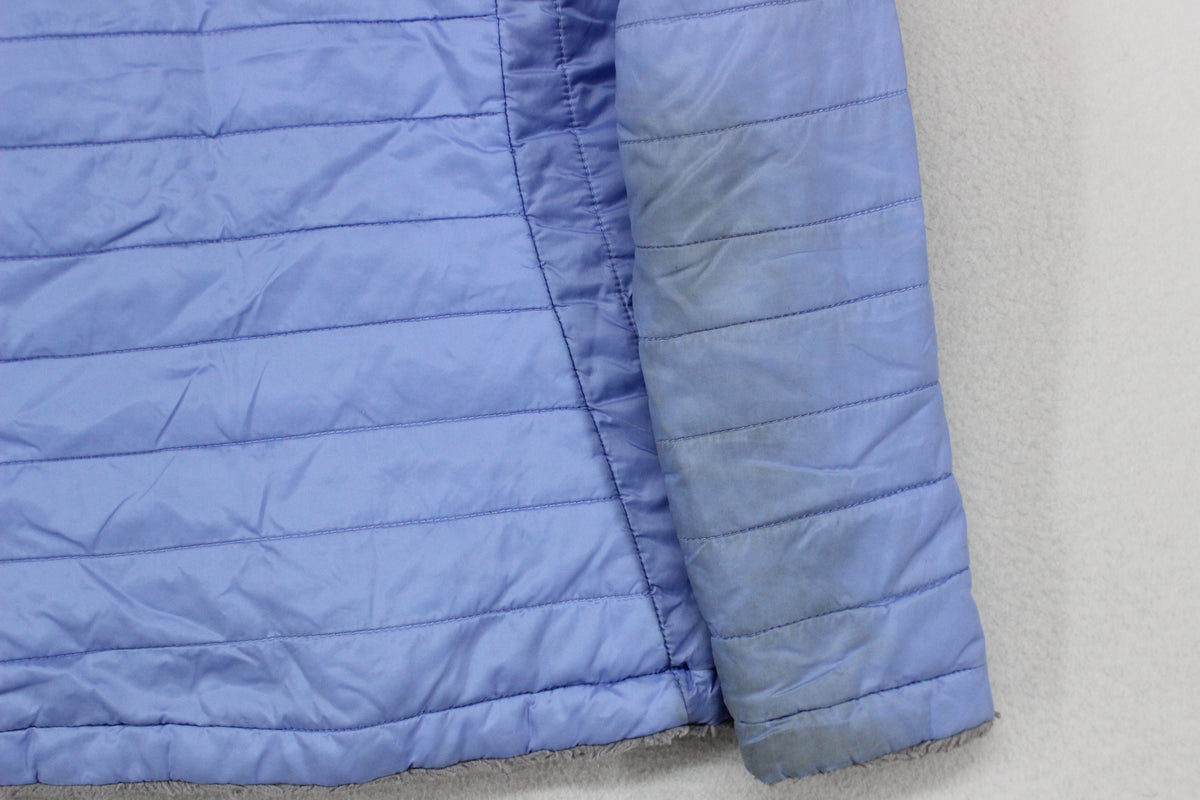 Girls Quilted Jacket Reversible Full Zip Lightweight