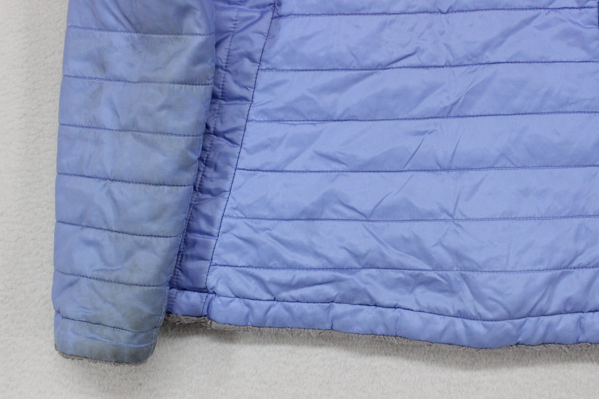 Girls Quilted Jacket Reversible Full Zip Lightweight