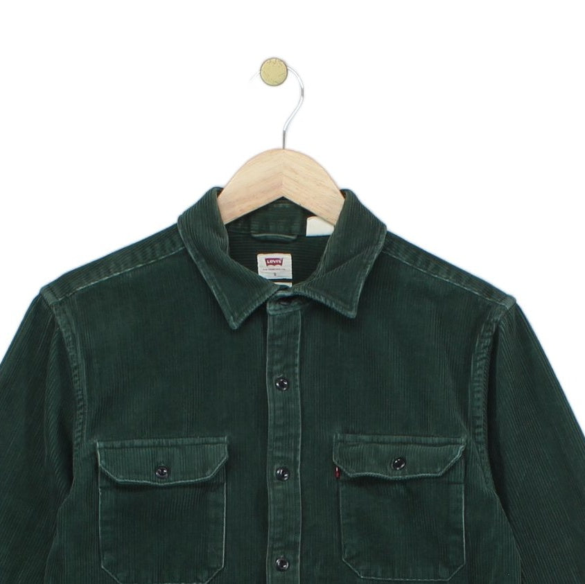Mens Corduroy Shirt Western Button Up