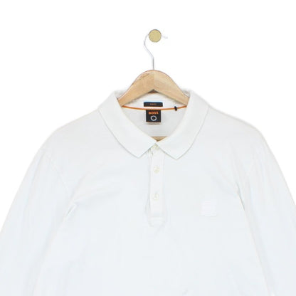 Mens Polo Shirt Slim Fit Stretch Long Sleeve Classic