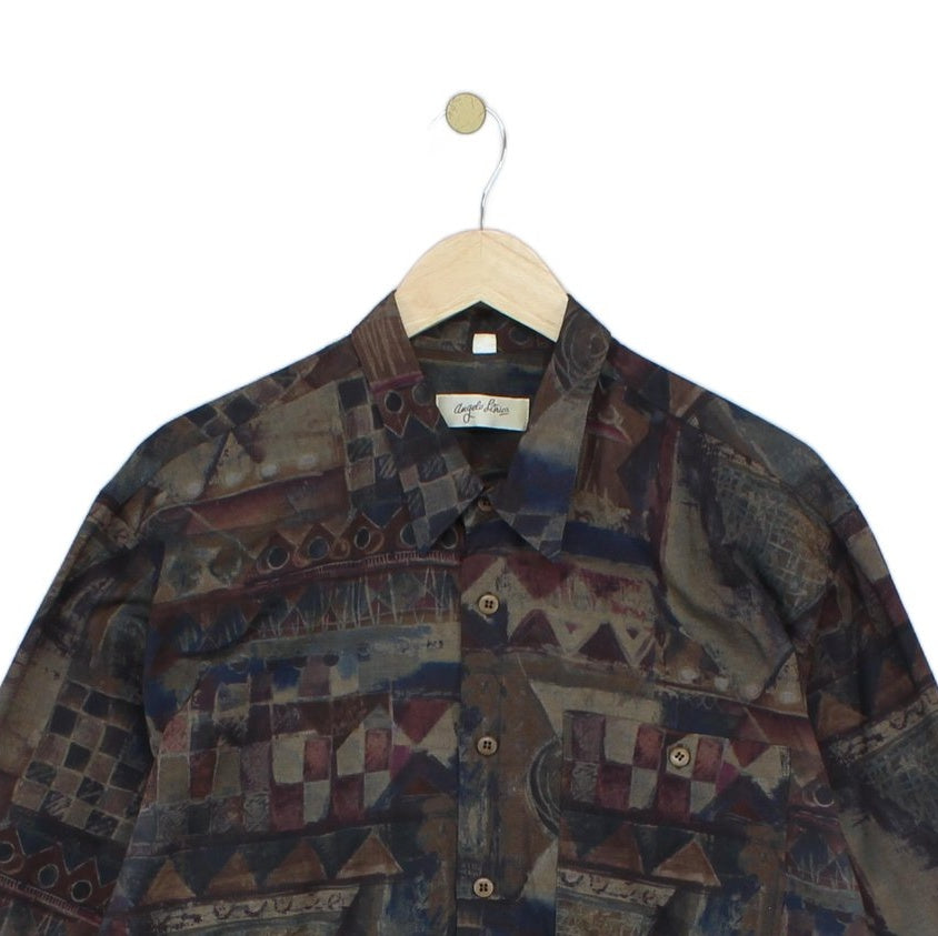 Mens Patterned Shirt Button Up
