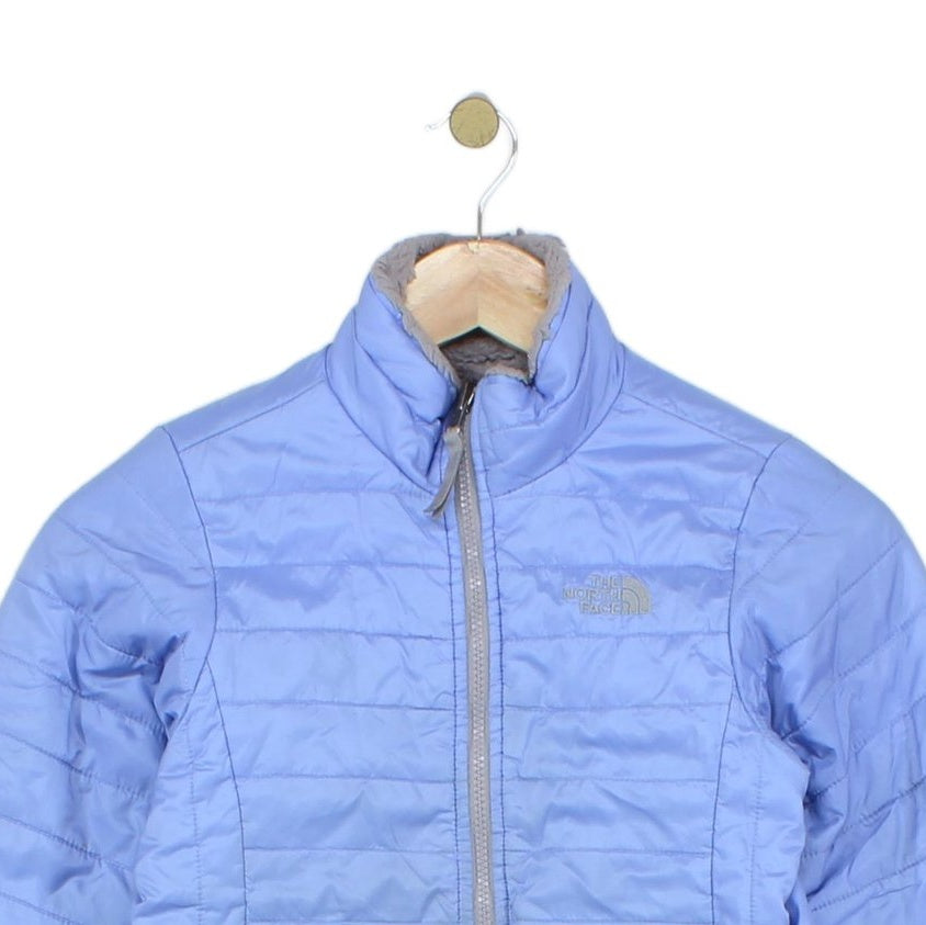 Girls Quilted Jacket Reversible Full Zip Lightweight