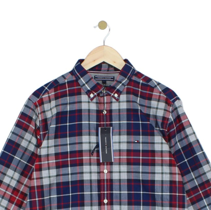 Mens Plaid Shirt Long Sleeve Casual Button Down