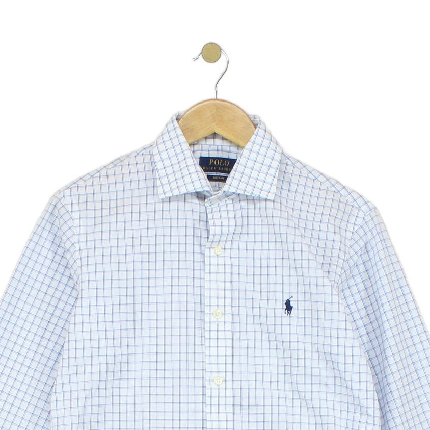 Mens Check Shirt Button Up Long Sleeve