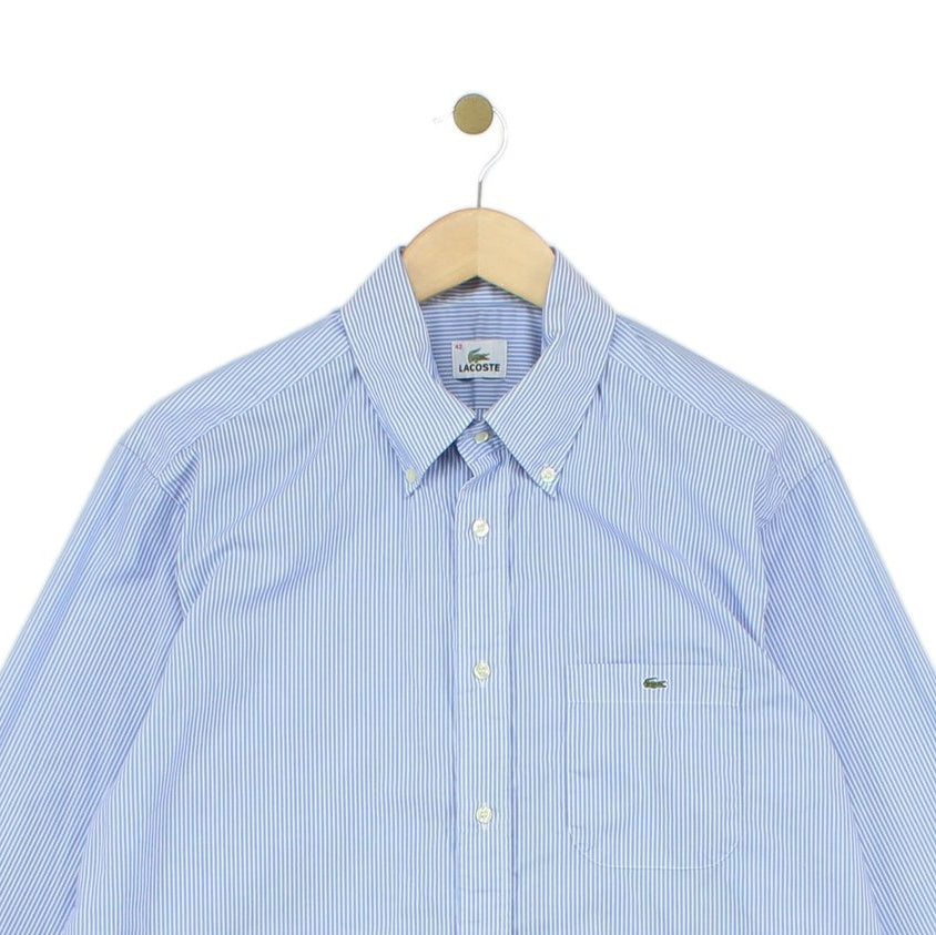 Mens Striped Shirt Button Up Long Sleeve Classic Cotton